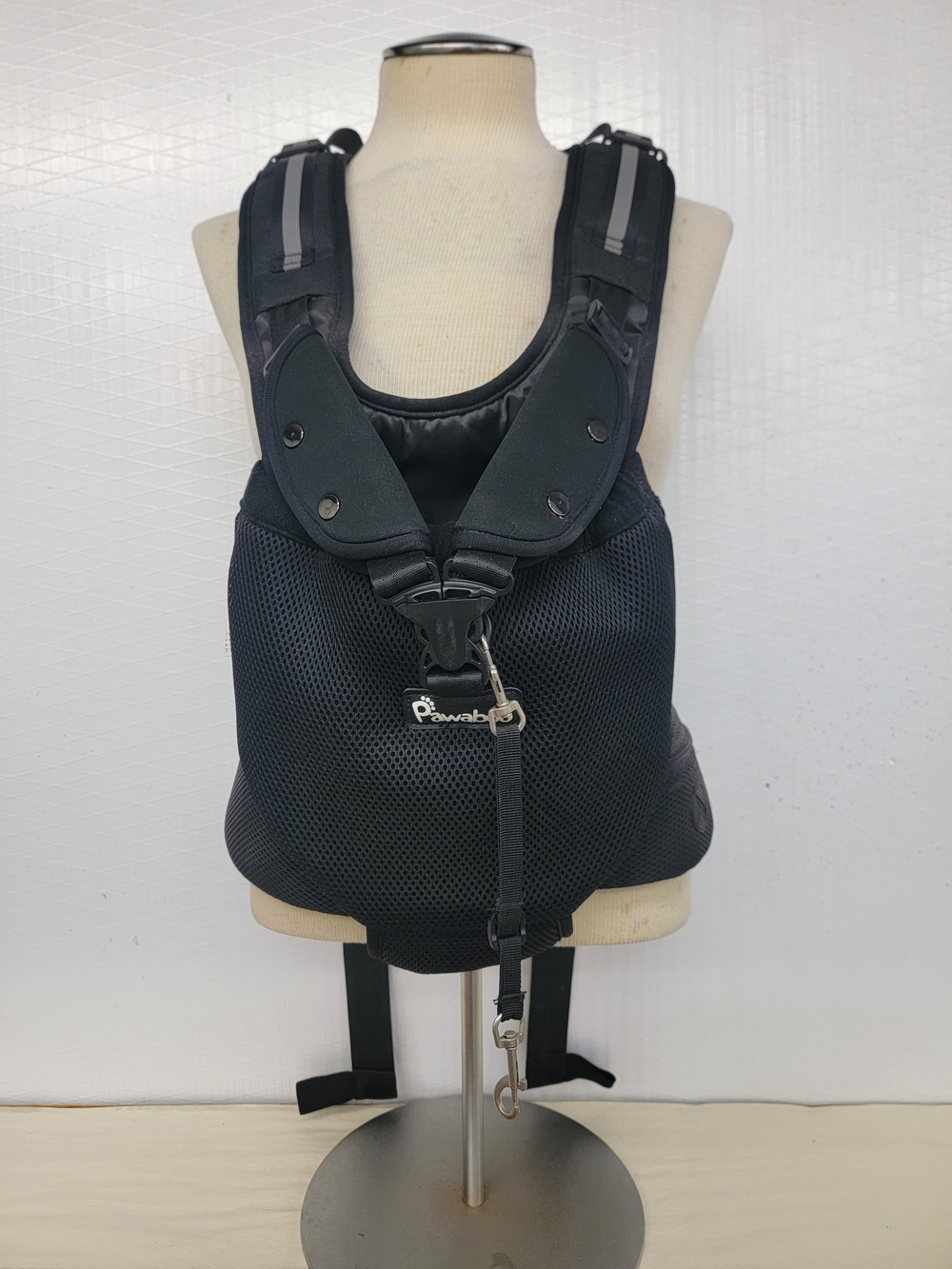 Pawaboo Black Mesh Dog Carrier Travel Hiking Backpack